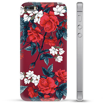 Coque iPhone 5/5S/SE en TPU - Fleurs Vintage