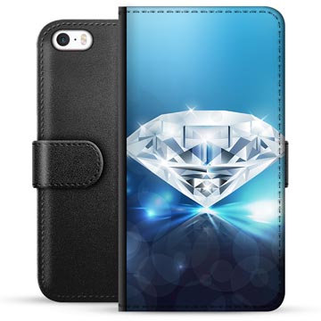 Étui Portefeuille Premium iPhone 5/5S/SE - Diamant