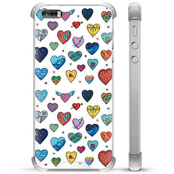 Coque Hybride iPhone 5/5S/SE - Cœurs