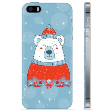 Coque iPhone 5/5S/SE en TPU - Ours de Noël