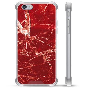 Coque Hybride iPhone 6 Plus / 6S Plus - Marbre Rouge