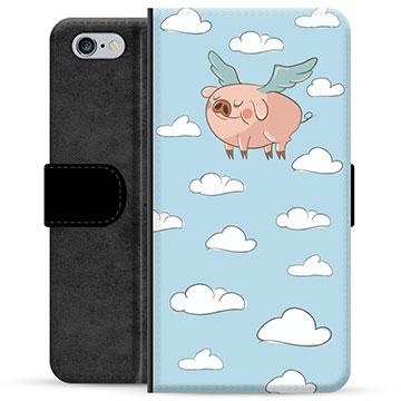 Étui Portefeuille Premium iPhone 6 / 6S - Cochon Volant