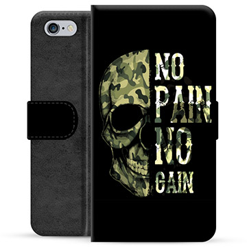 Étui Portefeuille Premium iPhone 6 Plus / 6S Plus - No Pain, No Gain