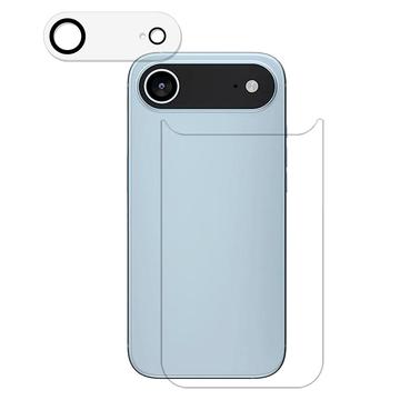 iPhone Air 2-in-1 Set Protecteur de dos en verre trempé et objectif de l\'appareil photo - Clair