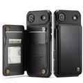 Étui Caseme C22 iPhone Air avec portefeuille de cartes protégé par RFID - Noir