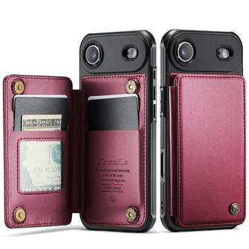 Etui Caseme C22 iPhone Air avec portefeuille de cartes protégé par RFID - Rouge