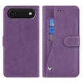 Étui élégant et rétro iPhone Air avec porte-cartes rotatif et fonction de support - Violet