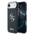Coque iPhone Air Guess IML 4G Script Metal Logo - Bleue