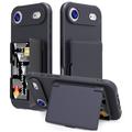 Coque Hybride iPhone Air avec Miroir et Porte-Cartes - Noire