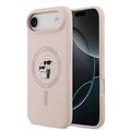 Coque iPhone Air en silicone liquide MagSafe Karl Lagerfeld Karl and Choupette - Rose
