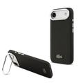 Coque pour support d'appareil photo iPhone Air Lacoste Iconic Petit Pique - Compatible MagSafe - Noire