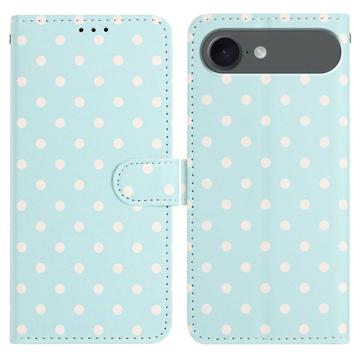 Coque portefeuille pour iPhone Air à motifs de pois - Bleu