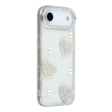 Coque hybride iPhone Air Amour étincelant et perle - Transparente