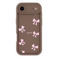 Coque TPU antichoc élégante iPhone Air avec bords relevés - Marrone / arc