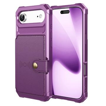 Coque iPhone Air en TPU avec Porte-Cartes - Violete