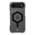 Coque iPhone Air Tactical MagForce Hexagon - Compatible MagSafe - Noire / Transparente