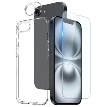 Kit de protection 3-en-1 iPhone 16e Northjo - Transparent