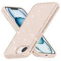 Coque Hybride iPhone SE (2025) - Série Stylish Glitter - Compatible avec MagSafe - Gold