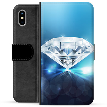 Étui Portefeuille Premium iPhone X / iPhone XS - Diamant