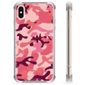 Coque Hybride iPhone XS Max - Camouflage Rose