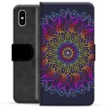 Étui Portefeuille Premium iPhone X / iPhone XS - Mandala Coloré