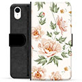 Étui Portefeuille Premium iPhone XR - Motif Floral