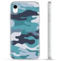 Coque Hybride iPhone XR - Camouflage Bleu