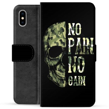Étui Portefeuille Premium iPhone X / iPhone XS - No Pain, No Gain