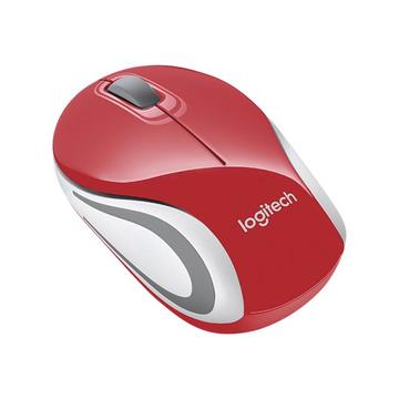 Souris Sans Fil Ultra Portable Logitech M187 - Rouge / Blanc