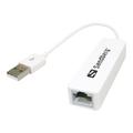 Convertisseur Sandberg USB 2.0 Vers Réseau - 100 Mbps - Blanc
