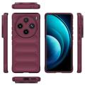 Coque vivo X100 Pro en TPU - Série Rugged - Vin Rouge