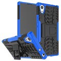 Coque Hybride Antidérapante pour Sony Xperia XA1 - Noire / Bleue