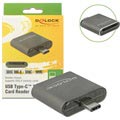 Lecteur de Carte USB Type-C SDHC/SDXC UHS-II Delock - Gris