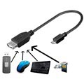 Câble Adaptateur OTG MicroUSB/USB 2.0 Goobay - Noir