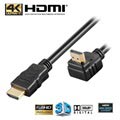 Câble HDMI Haute Vitesse avec Ethernet Goobay à Angle Droit 90°