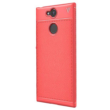 Coque souple noire Sony Xperia XA2 Plus avec effet carbone brossé