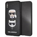 Coque iPhone XS Max Karl Lagerfeld Karl & Choupette - Noire