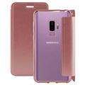 Étui à Rabat Ksix Metal pour Samsung Galaxy S9+ - Rose Doré
