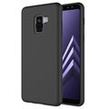 Coque Samsung Galaxy A8+ (2018) en Silicone Liquide - Noire