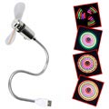 Mini Ventilateur USB Portable avec Lumière LED