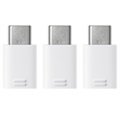 Adaptateur MicroUSB / USB Type-C Samsung EE-GN930KW - Blanc - 3 Pièces