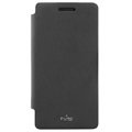 Etui Portefeuille Puro pour Huawei Ascend P6 - Noir