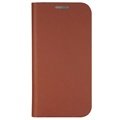 Etui Portefeuille Anymode Saffiano pour Samsung Galaxy S4 I9500 - Marron