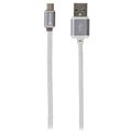 Câble MicroUSB Skross Steel Line Charge'N Sync - 1m - Argenté