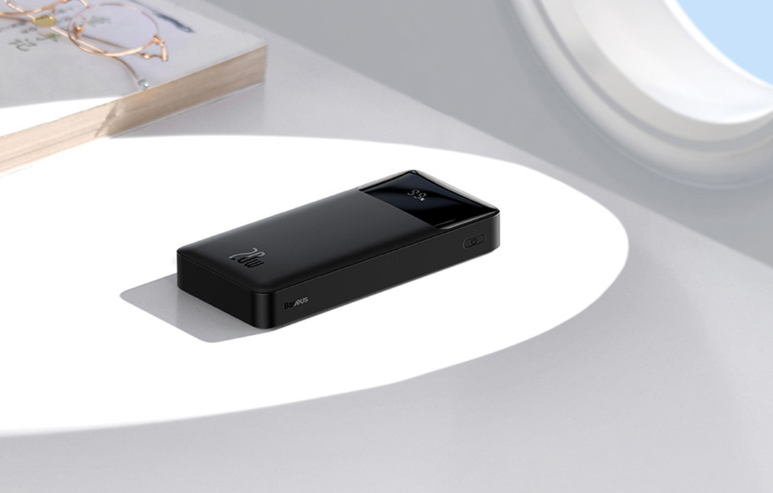 Baseus Bipow Digital Display 15W Power Bank 30000mAh - Noir